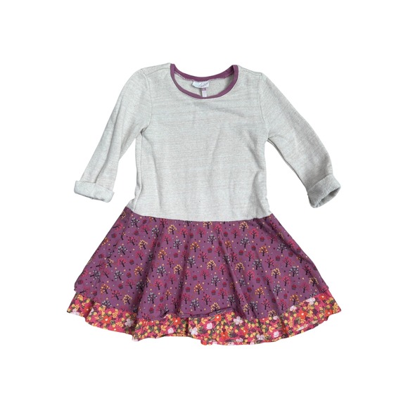 Matilda Jane 435 Celia Dress Beige Glitter Knit Apple Trees Fall Girls Size 8 - Picture 1 of 5